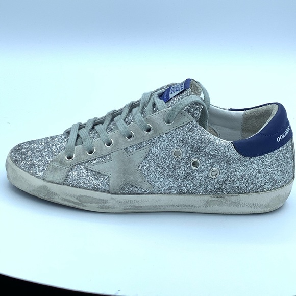 Golden Goose Shoes - GOLDEN GOOSE Glitter Fabric Superstar Sneakers 39